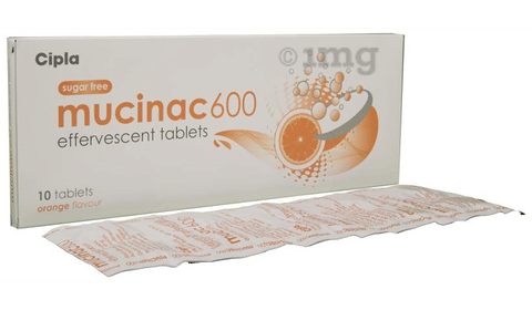 Mucinac 600 Effervescent Tablet Orange Sugar Free image