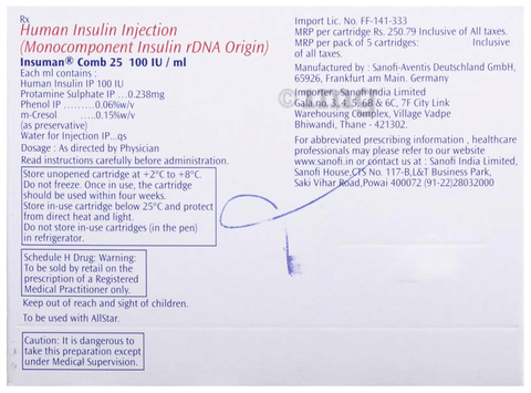 Insuman Comb 25 Injection image