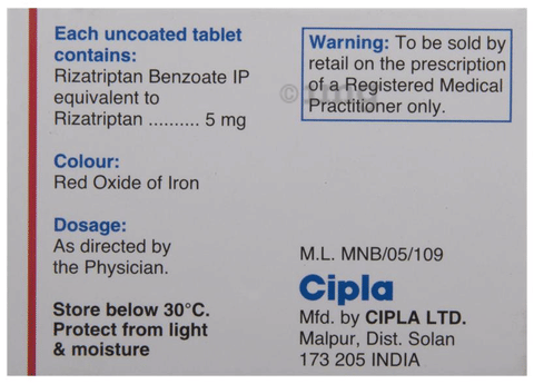 RIZact 5 Tablet image