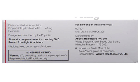 IndERAL 40 Tablet image