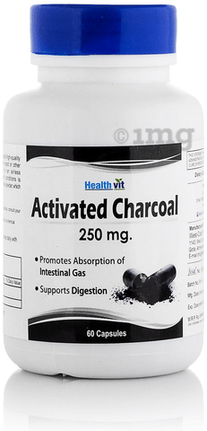HealthVit Activated Charcoal 250mg Capsule: Buy bottle of 60 ...
