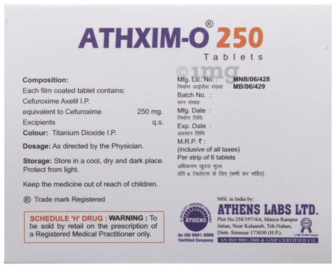 Athxim-O 250 Tablet image