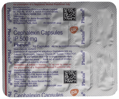 Phexin 500mg Capsule image
