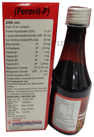 Ferovit-P Syrup image Ferovit-P Syrup image