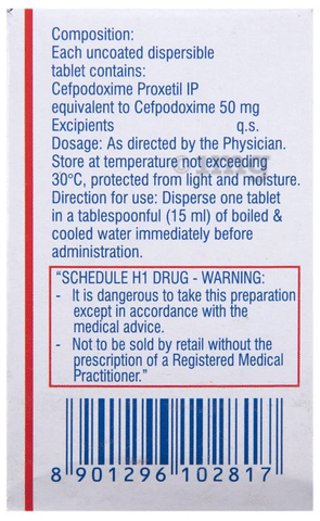 Cepodem DT 50mg Tablet image