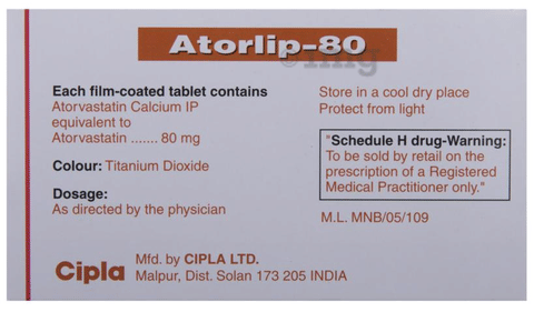 Atorlip 80 Tablet image