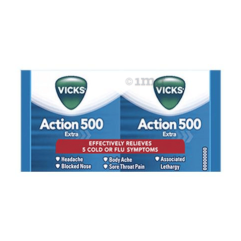 Vicks Action 500 Extra Tablet image
