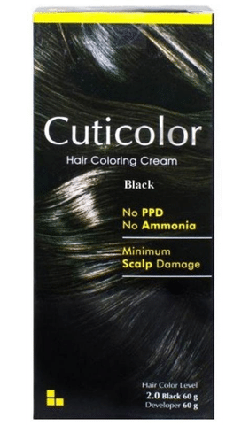 Cuticolor Hair Coloring Cream Black: Buy bottle of 60 gm Cream at best price  in India | 1mg