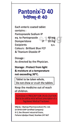Pantonix-D 40 Tablet image