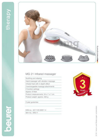 Beurer MG 21 Infrared Massager White: Buy box of 1.0 Massager at best price  in India | 1mg
