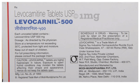 Levocarnil 500 Tablet image