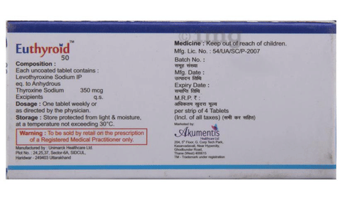 Euthyroid 50 Tablet image