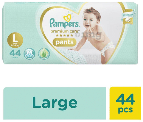 Buy Pampers Premium Care Diaper Pants, Large 88 pcs + Baby Wet Wipes 72 pcs  (Pack Of 2) Online at Best Price of Rs 2029.78 - bigbasket