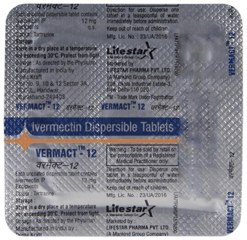 Vermact 6 ivermectin tablets