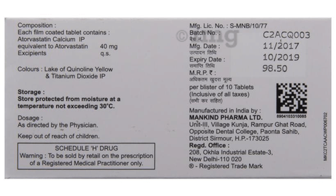 Lipikind 40 Tablet image