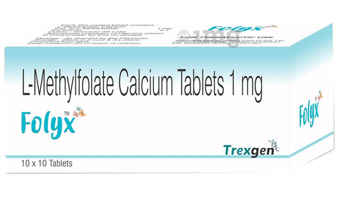 Folyx L-Methylfolate 1mg Tablet image Folyx L-Methylfolate 1mg Tablet image