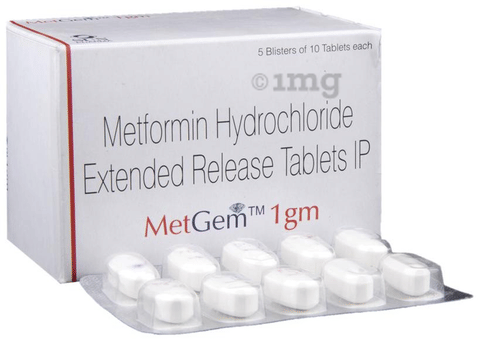 Metgem 1gm Tablet ER image Metgem 1gm Tablet ER image