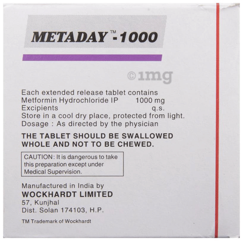 Metaday 1000 Tablet ER image