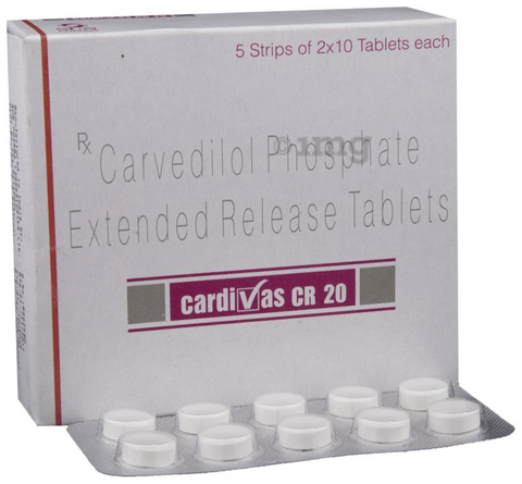 Cardivas CR 20 Tablet image