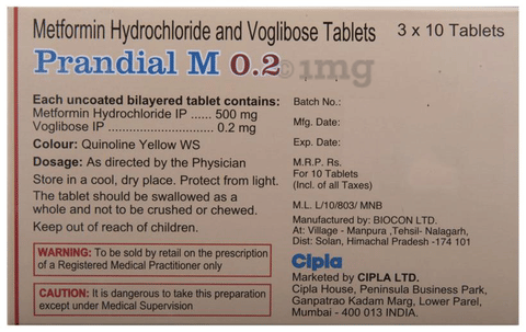 Prandial M 0.2 Tablet image Prandial M 0.2 Tablet image