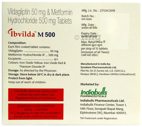 Ibvilda M 500 Tablet image Ibvilda M 500 Tablet image