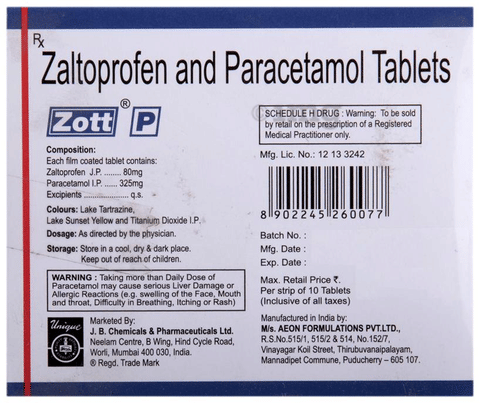 Zott P Tablet image Zott P Tablet image