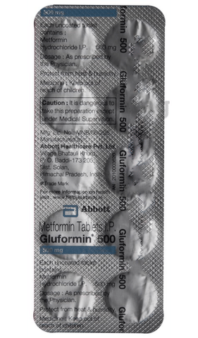 Gluformin 500 Tablet image