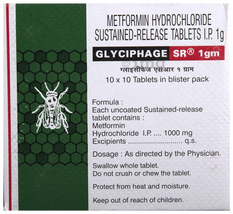 Glyciphage SR 1gm Tablet image Glyciphage SR 1gm Tablet image