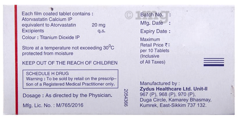 Atorva 20 Tablet