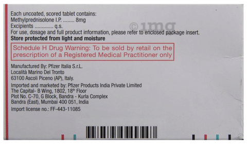 Medrol 8mg Tablet image