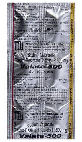 Valate 500 Tablet image Valate 500 Tablet image