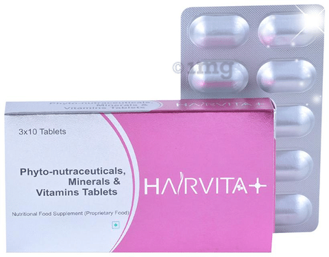 Hairvita Plus Tablet: Buy box of 30 tablets at best price in India | 1mg Hairvita Plus Tablet: Buy box of 30 tablets at best price in India | 1mg