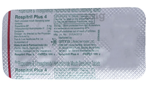 Rospitril Plus 4 Tablet MD image Rospitril Plus 4 Tablet MD image