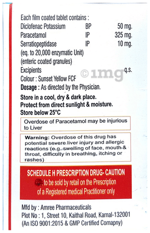 Genflam-SP 50mg/325mg/10mg Tablet