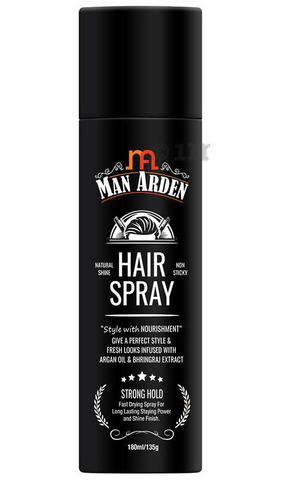 Man Arden Rippling Tresses Combo ( Hair Spray 180ml, Activated Charcoal  Shampoo & Activated Charcoal Conditioner 200ml Each) with Pouch: Buy combo  pack of 3 bottles at best price in India | 1mg