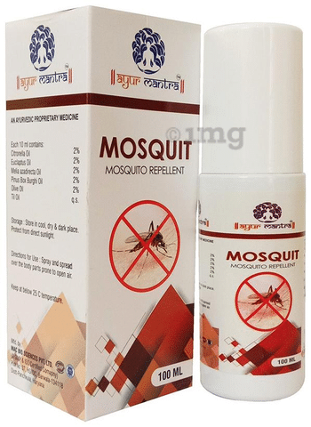 Ayur Mantra Mosquit Mosquito Repellent: Buy pump bottle of 100 ml Spray at  best price in India | 1mg