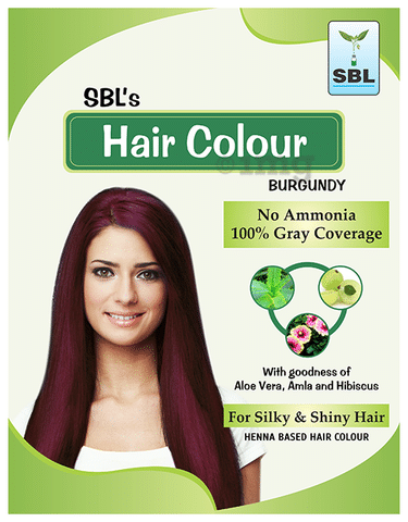 SBL Hair Colour 12 Sachets Burgundy: Buy box of 192 gm Powder at best price  in India | 1mg