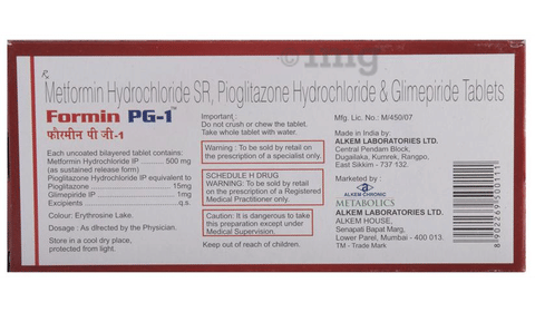 Formin PG 1 Tablet SR image