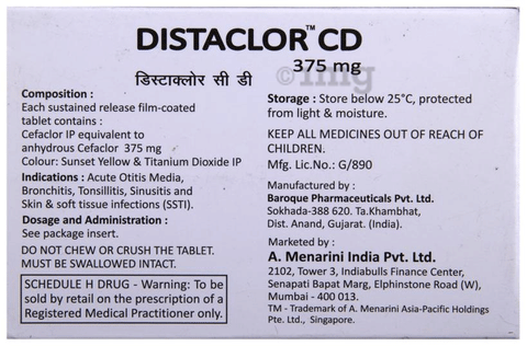 Distaclor CD 375mg Tablet SR image