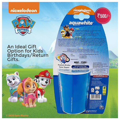 Aquawhite Paw Patrol Flashhh Toothbrush with Hygiene Cup Blue: Buy packet  of 1 Toothbrush at best price in India | 1mg