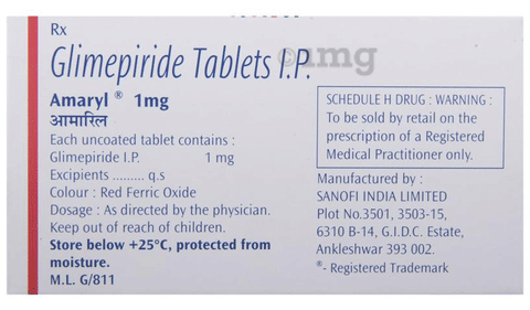 Amaryl 1mg Tablet image
