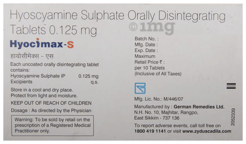 Hyocimax-S Tablet image