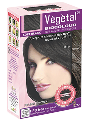 Vegetal Bio Colour Sachet (50gm Each) Soft Black: Buy box of 3 Sachets at  best price in India | 1mg