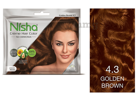 Buy Nisha Hair Color Dye Henna Based Natural Hair Color Powder Without  Ammonia Natural Brown Colour 15Gm Pack of 10 Online at Low Prices in India   Amazonin