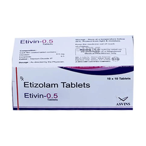 Etivin 0.5 Tablet image Etivin 0.5 Tablet image