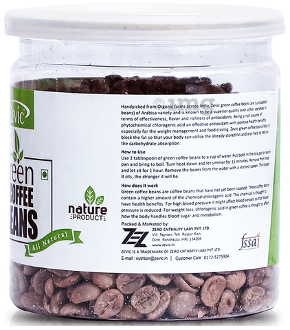 Zevic Organic Exotic Green Coffee Beans Buy packet of 250.0 gm