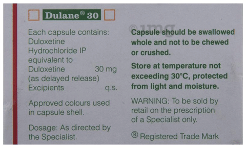 Dulane 30 Capsule DR image