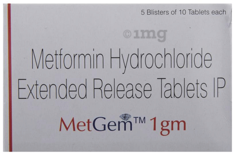 Metgem 1gm Tablet ER image Metgem 1gm Tablet ER image