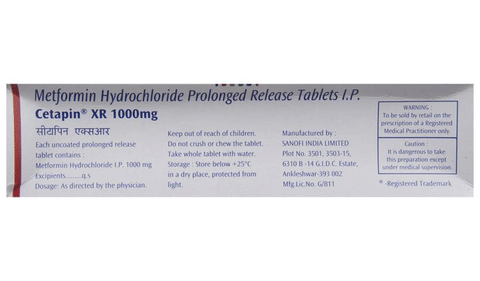 Cetapin XR 1000mg Tablet image Cetapin XR 1000mg Tablet image