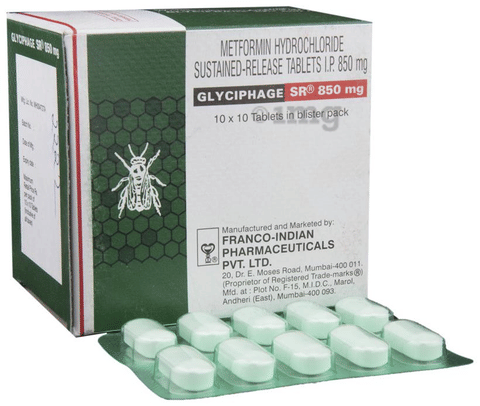 Glyciphage SR 850mg Tablet image Glyciphage SR 850mg Tablet image